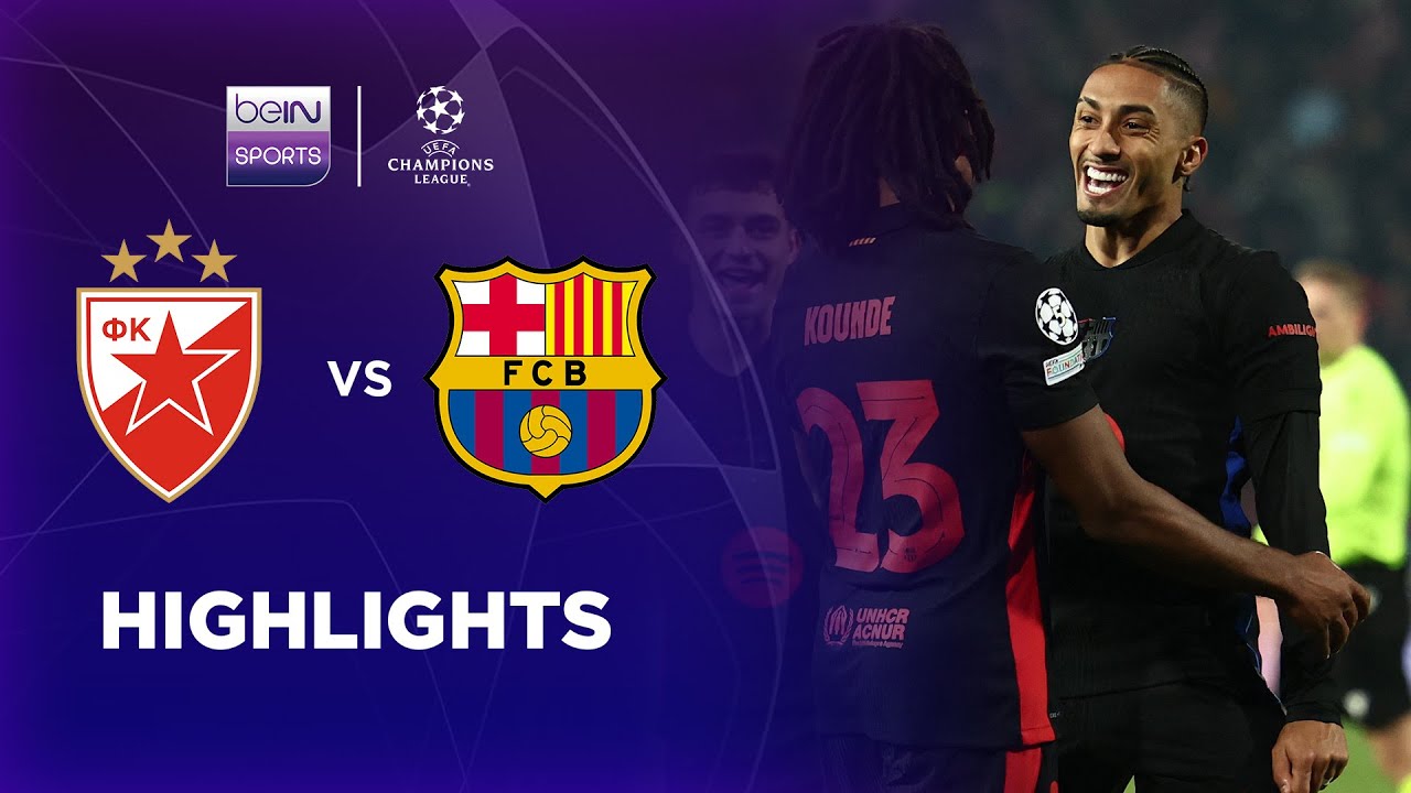 Crvena Zvezda 2-5 Barcelona | Champions League 24/25 Match Highlights